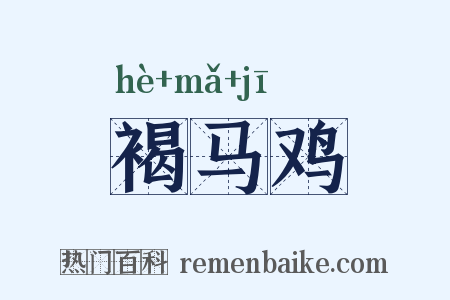 褐马鸡是什么意思的图片